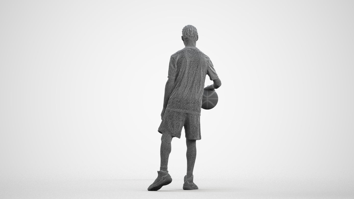 realistic 3D people boy sport kids, render-ready for V-Ray and Corona, FBX OBJ, wireframe front view