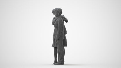 photogrammetry 3D girl kids, realistic human model archviz FBX, square thumbnail