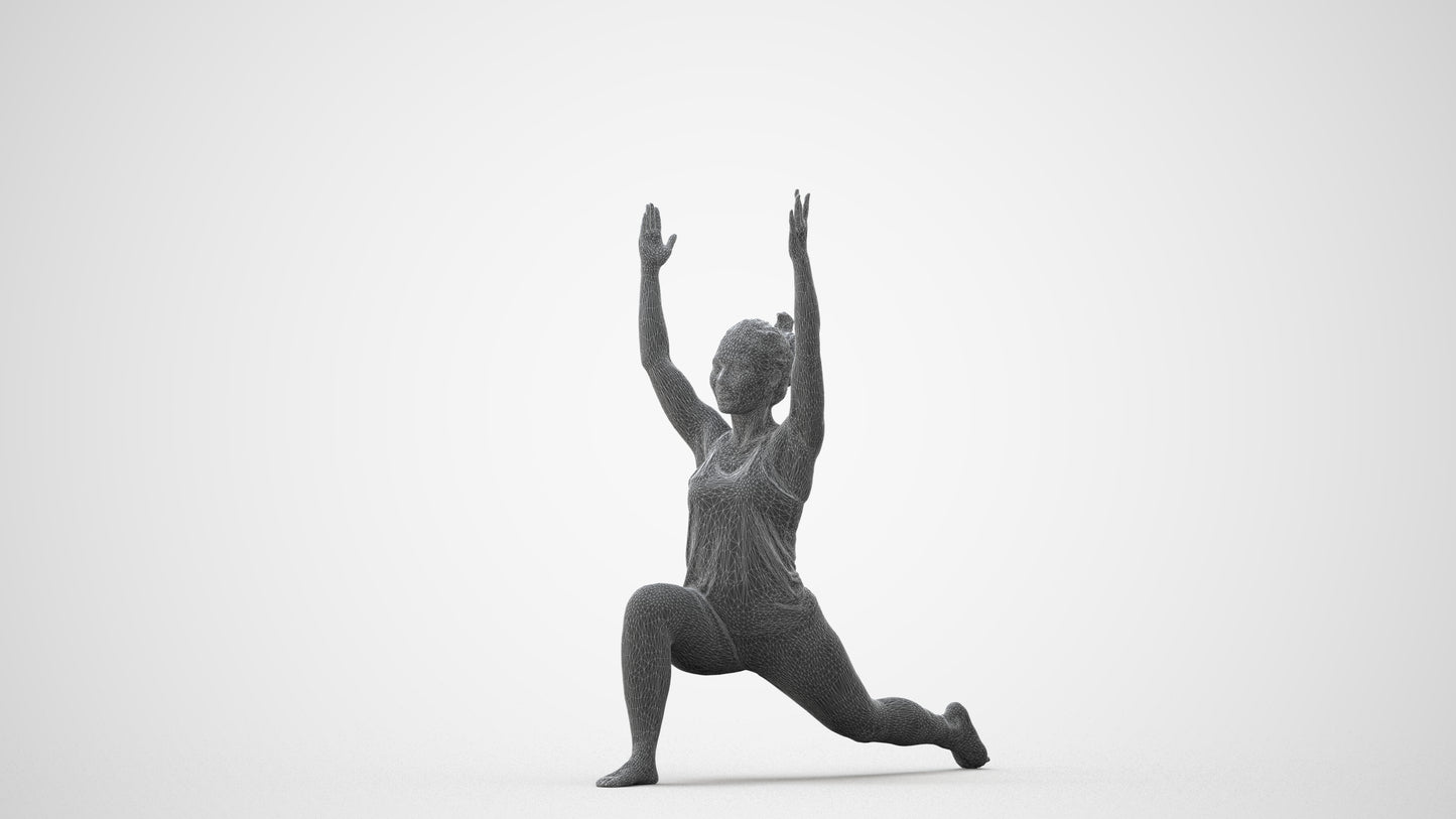 realistic 3D people woman sport, render-ready for V-Ray and Corona, FBX OBJ, square thumbnail