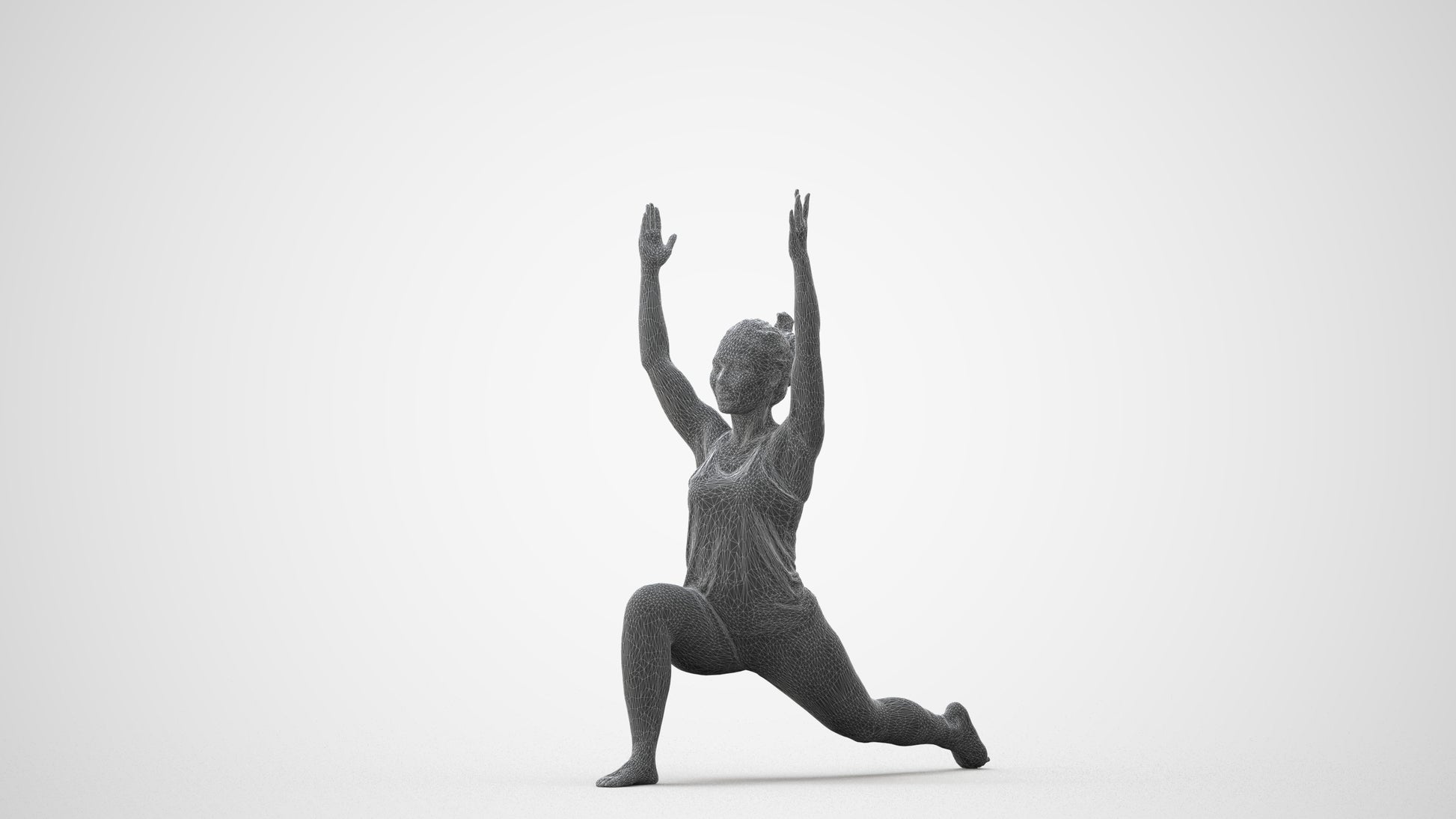 realistic 3D people woman sport, render-ready for V-Ray and Corona, FBX OBJ, square thumbnail