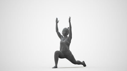 realistic 3D people woman sport, render-ready for V-Ray and Corona, FBX OBJ, square thumbnail