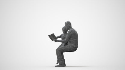 3D human model boy casual kids, photogrammetry scanned person for archviz, square thumbnail