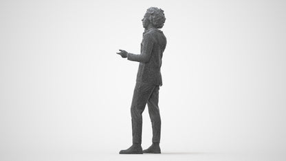 3D people model man business standing, scanned human for 3ds Max rendering, square thumbnail