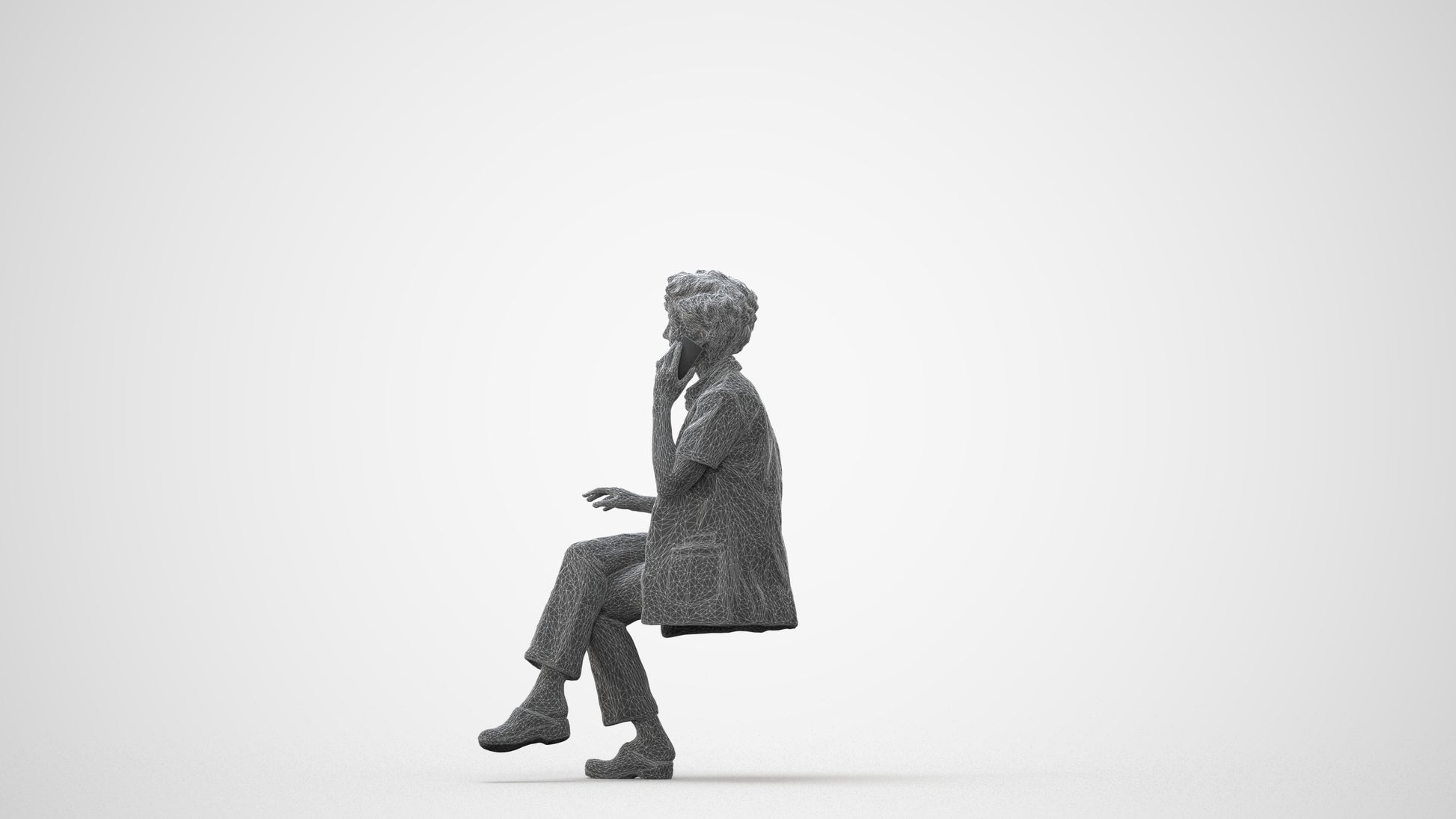 scanned 3D woman standing, photogrammetry people for Enscape and V-Ray, square thumbnail