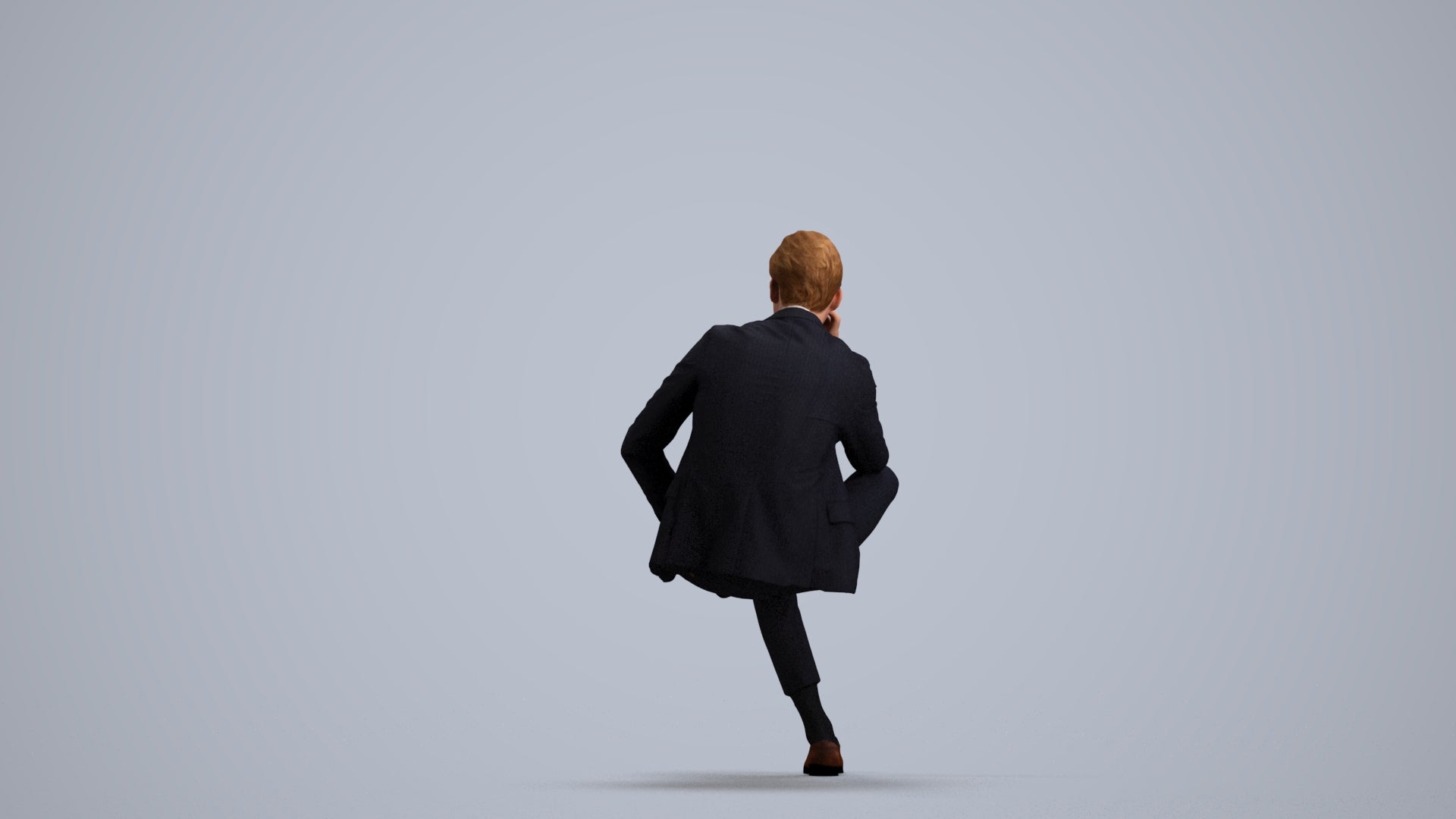 photogrammetry 3D man business, realistic human model archviz FBX, front view render