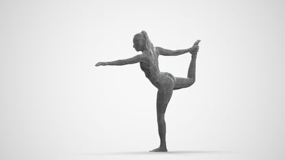 3D scanned woman sport, photorealistic archviz people for Enscape and SketchUp, wireframe front view