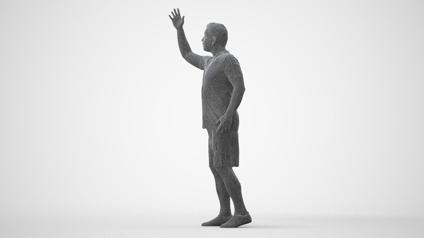realistic 3D people man sport, render-ready for V-Ray and Corona, FBX OBJ, square thumbnail