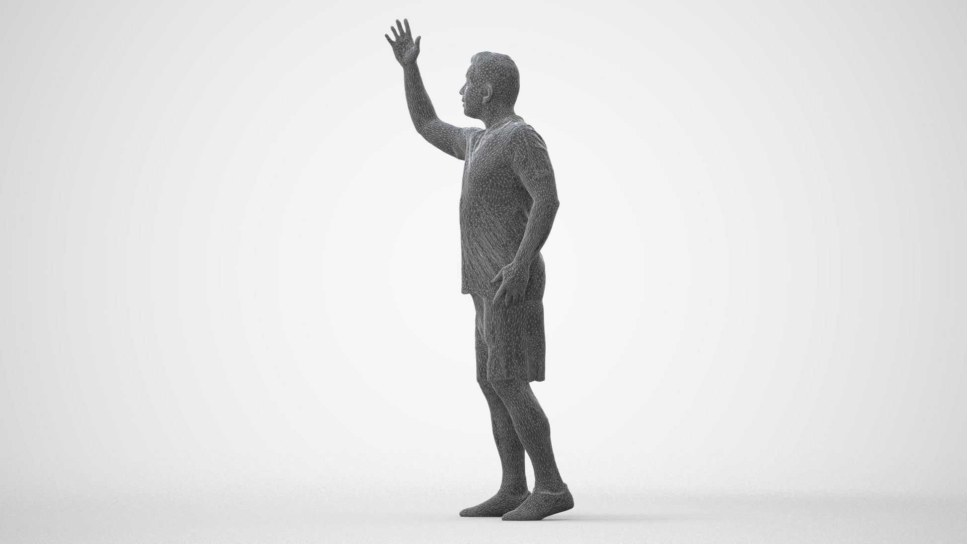 realistic 3D people man sport, render-ready for V-Ray and Corona, FBX OBJ, square thumbnail