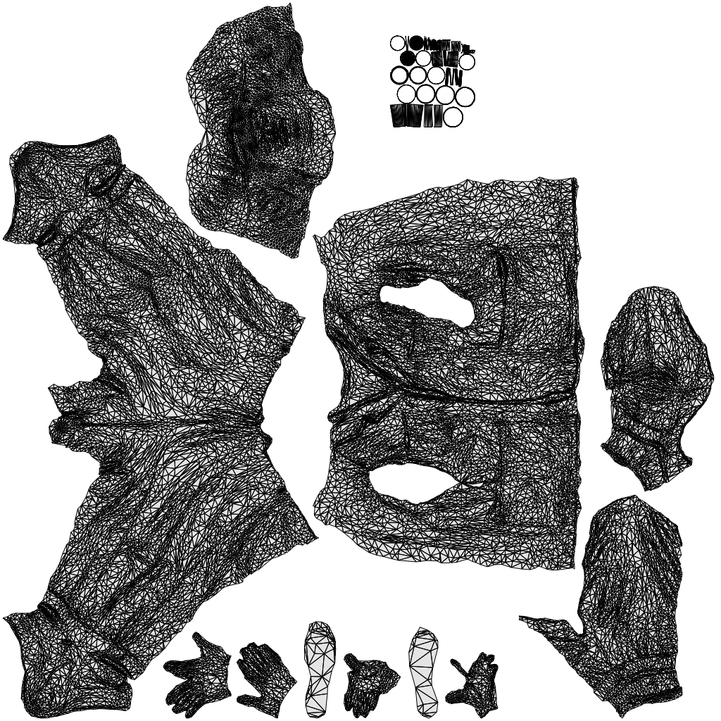 realistic 3D people man casual standing, render-ready for V-Ray and Corona, FBX OBJ, wireframe top-down view