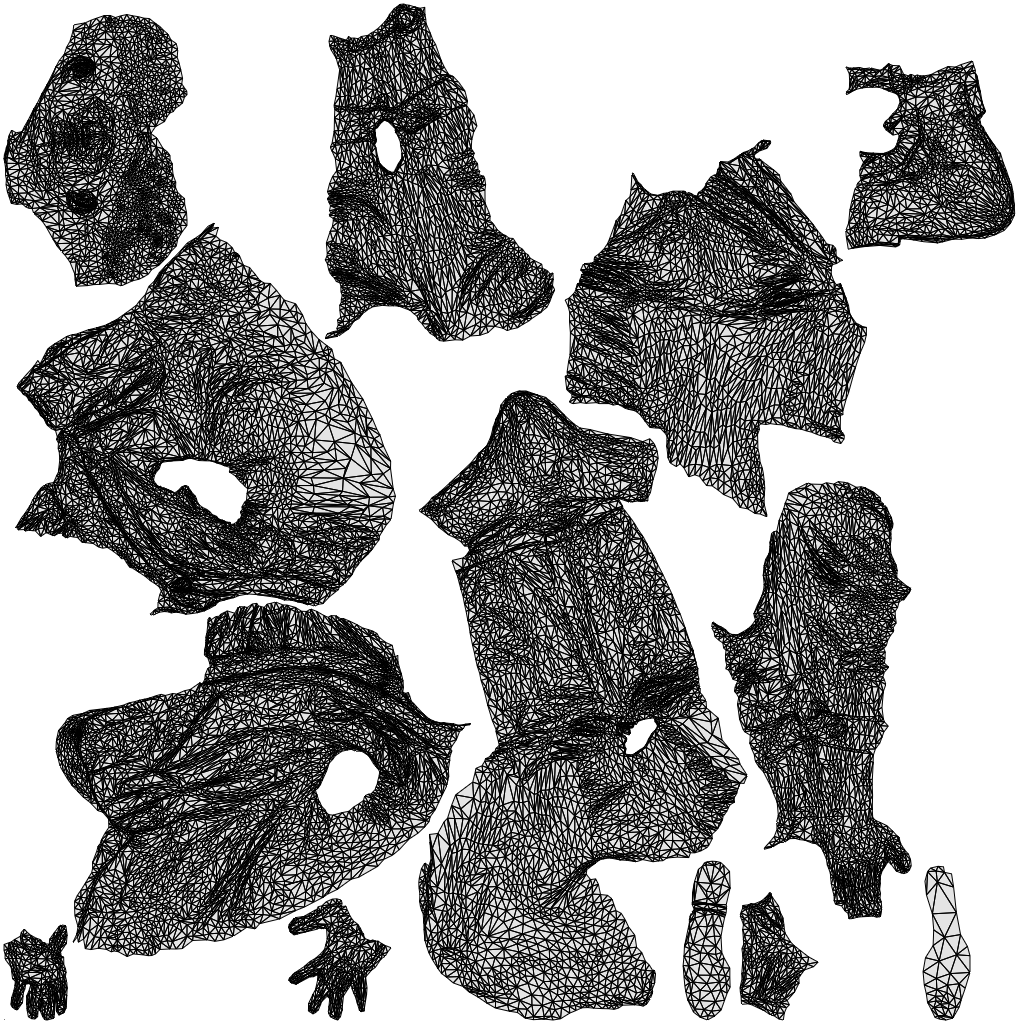 scanned 3D man casual sitting, photogrammetry people for Enscape and V-Ray, wireframe top-down view