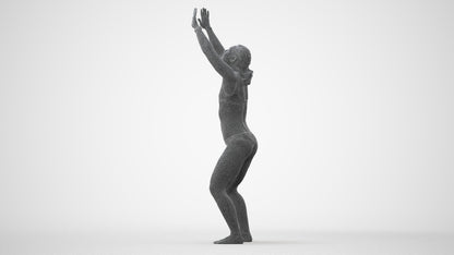 scanned 3D woman pool, photogrammetry people for Enscape and V-Ray, square thumbnail