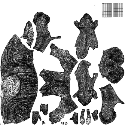 3D people model woman casual sitting, scanned human for 3ds Max rendering, wireframe top-down view