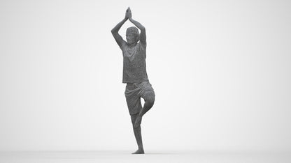 realistic 3D man casual sport, scanned archviz people for Blender and 3ds Max, wireframe back view