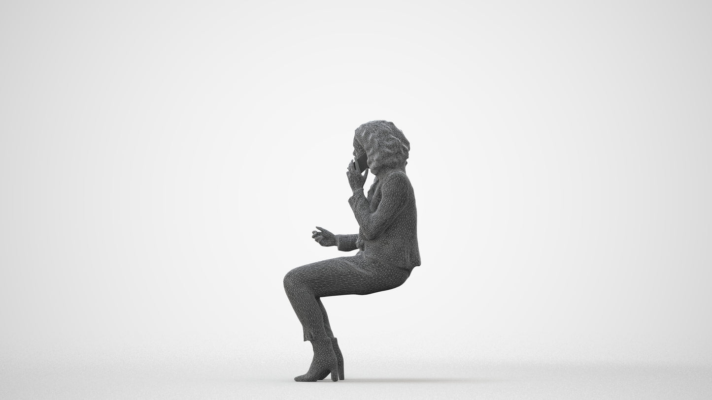 3D people model woman business, scanned human for 3ds Max rendering, square thumbnail