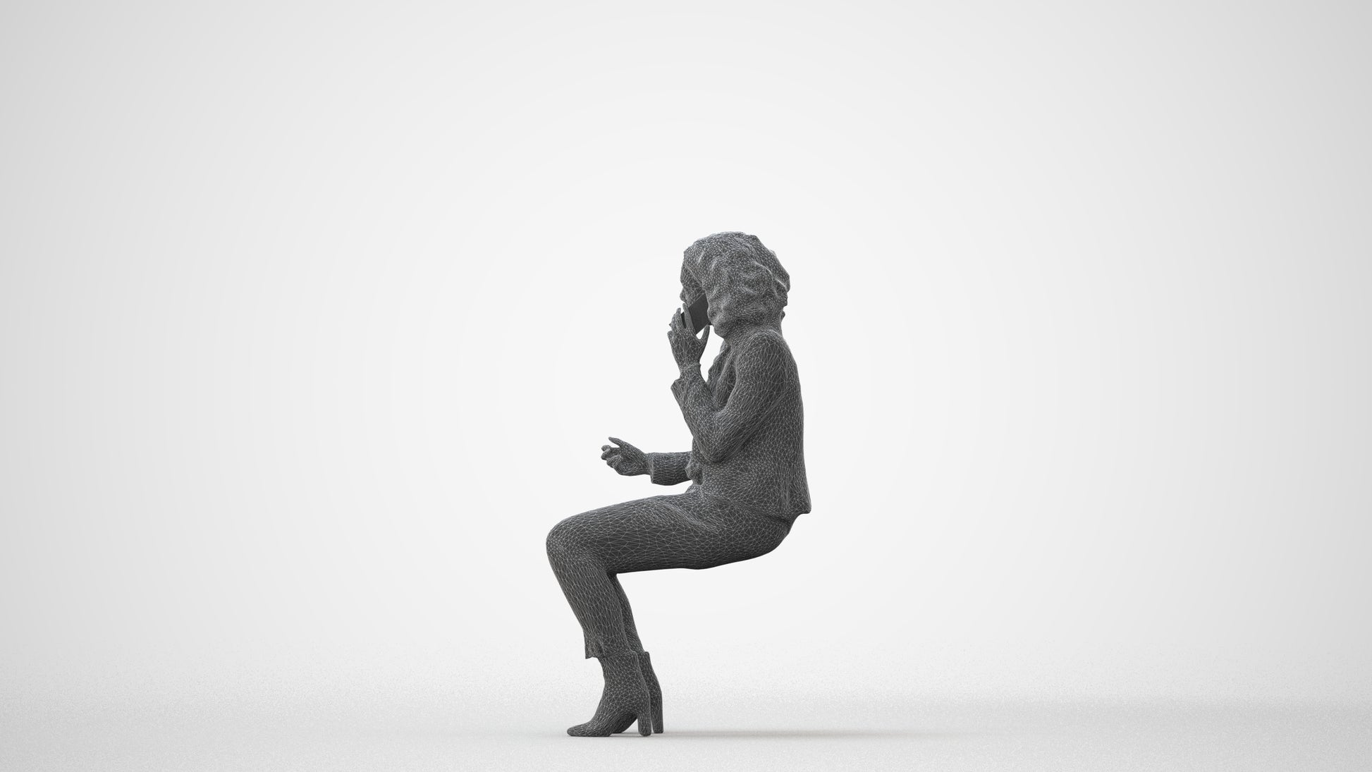 3D people model woman business, scanned human for 3ds Max rendering, square thumbnail