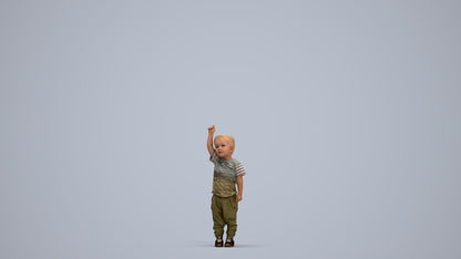 realistic 3D people boy casual kids, render-ready for V-Ray and Corona, FBX OBJ, standing pose render