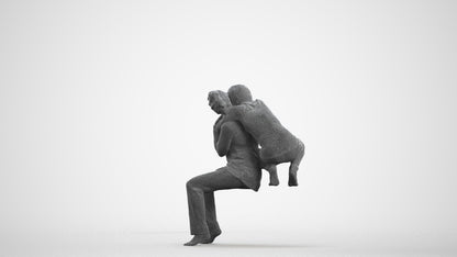 realistic 3D people girl casual kids, render-ready for V-Ray and Corona, FBX OBJ, wireframe front view