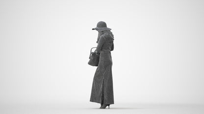 photogrammetry 3D woman casual standing, realistic human model archviz FBX, square thumbnail