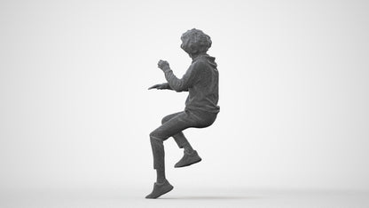 realistic 3D people man casual sitting, render-ready for V-Ray and Corona, FBX OBJ, square thumbnail
