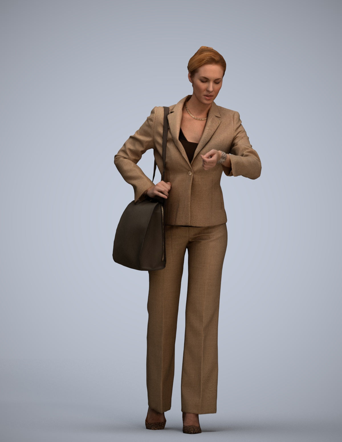 realistic 3D people woman business mix, render-ready for V-Ray and Corona, FBX OBJ