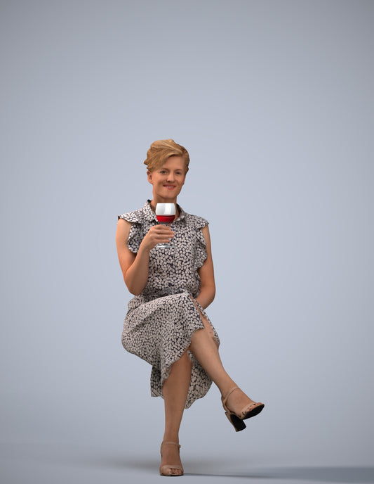 photogrammetry 3D woman casual kids, realistic human model archviz FBX