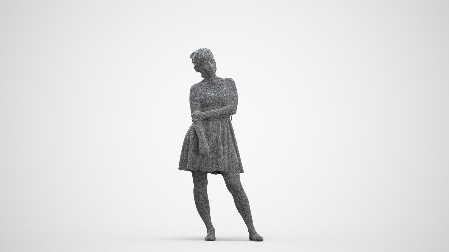 realistic 3D people woman formal formalaffairs, render-ready for V-Ray and Corona, FBX OBJ, three-quarter front view render