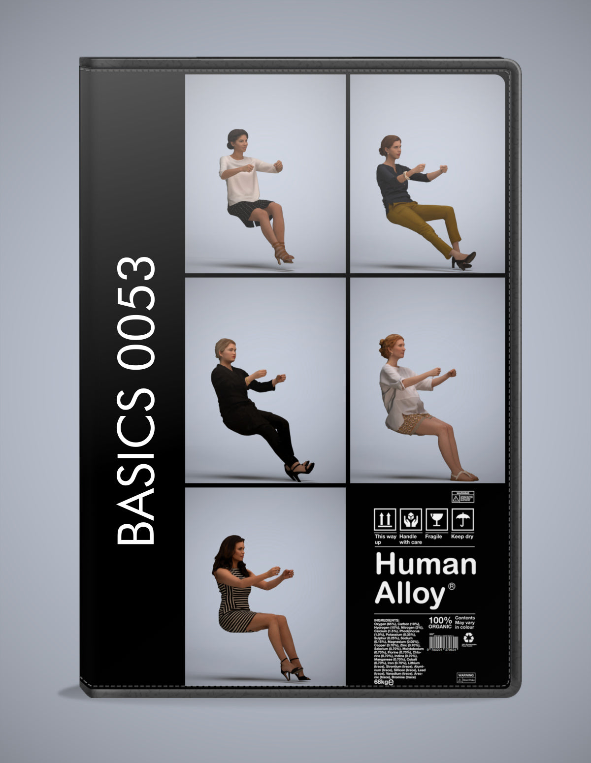 5x realistic 3D people driving pack, scanned archviz collection for Blender and 3ds Max