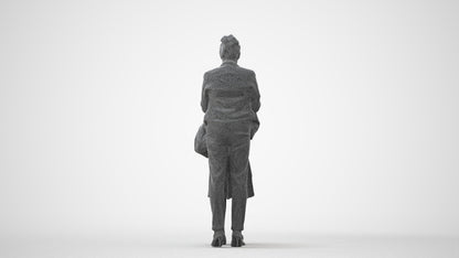 3D scanned girl kids casual, photorealistic archviz people for Enscape and SketchUp, square thumbnail