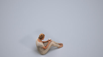scanned 3D woman mix, photogrammetry people for Enscape and V-Ray, back view render