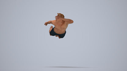 realistic 3D people man sport pool, render-ready for V-Ray and Corona, FBX OBJ, top-down view render