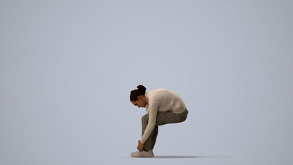 3D scanned man sitting casual, photorealistic archviz people for Enscape and SketchUp, three-quarter view render