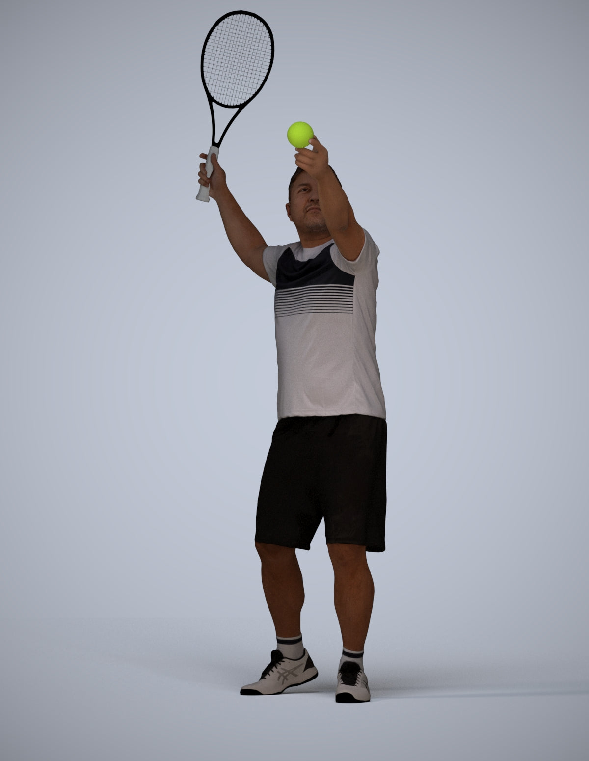 3D people model man sport, scanned human for 3ds Max rendering