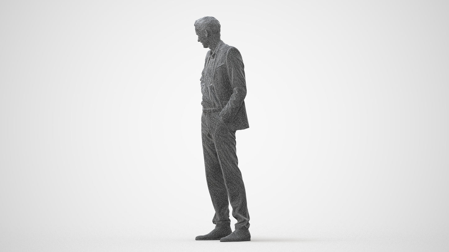 realistic 3D man business, scanned archviz people for Blender and 3ds Max, square thumbnail