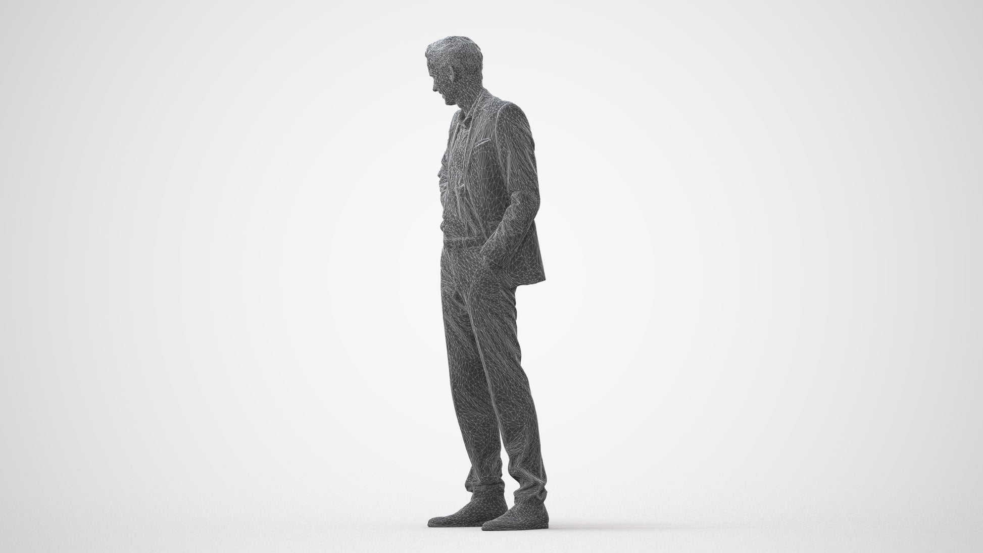 realistic 3D man business, scanned archviz people for Blender and 3ds Max, square thumbnail