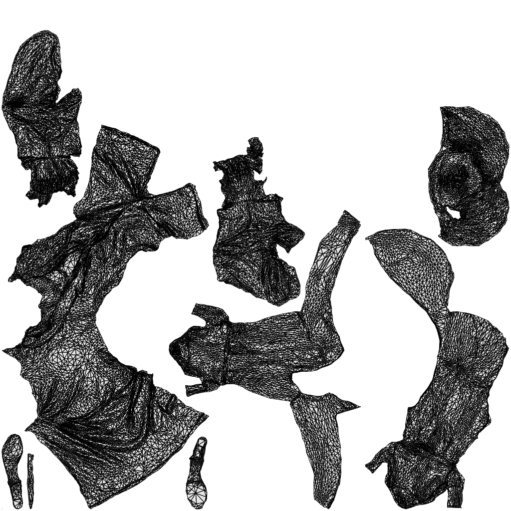 3D scanned woman business, photorealistic archviz people for Enscape and SketchUp, wireframe top-down view