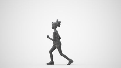 photogrammetry 3D girl sport kids, realistic human model archviz FBX, square thumbnail