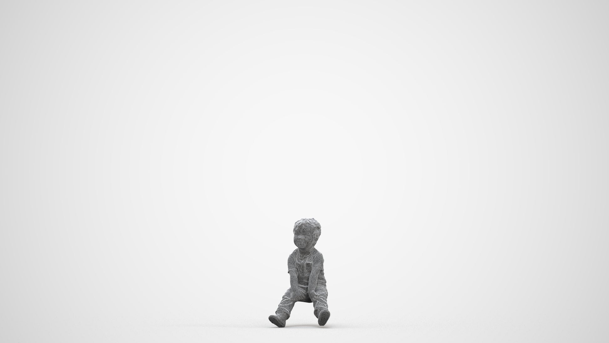 photogrammetry 3D boy casual kids, realistic human model archviz FBX, three-quarter front view render