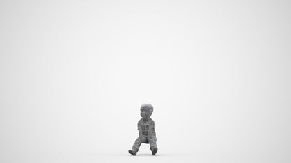 photogrammetry 3D boy casual kids, realistic human model archviz FBX, three-quarter front view render