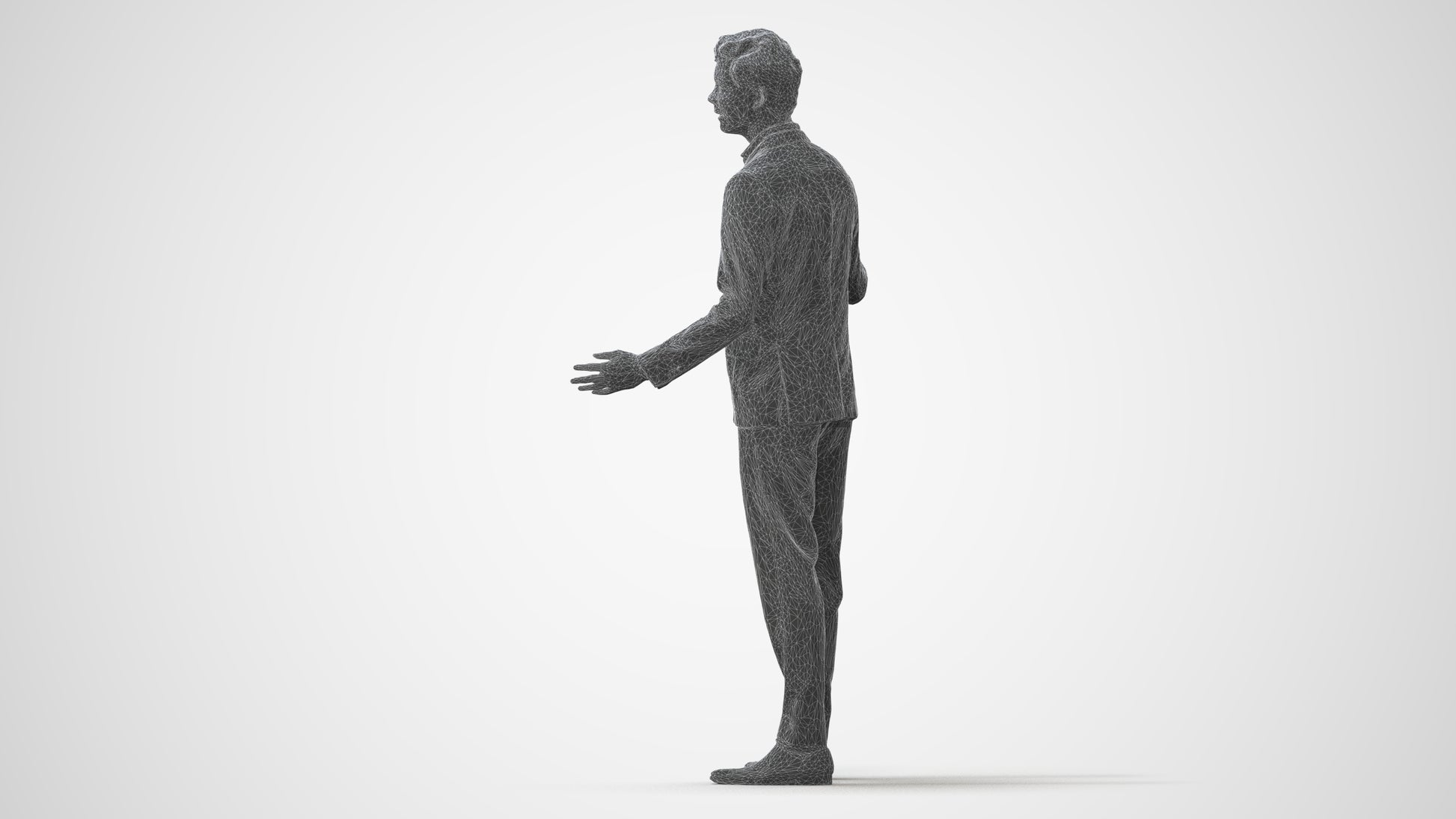 photogrammetry 3D man business, realistic human model archviz FBX, square thumbnail