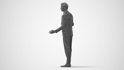 photogrammetry 3D man business, realistic human model archviz FBX, square thumbnail