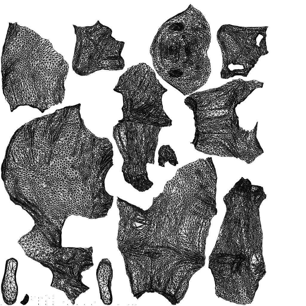 3D scanned man sitting casual, photorealistic archviz people for Enscape and SketchUp, wireframe top-down view