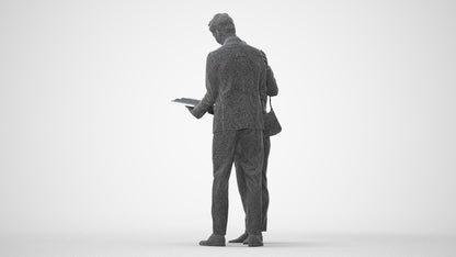 scanned 3D woman business, photogrammetry people for Enscape and V-Ray, square thumbnail