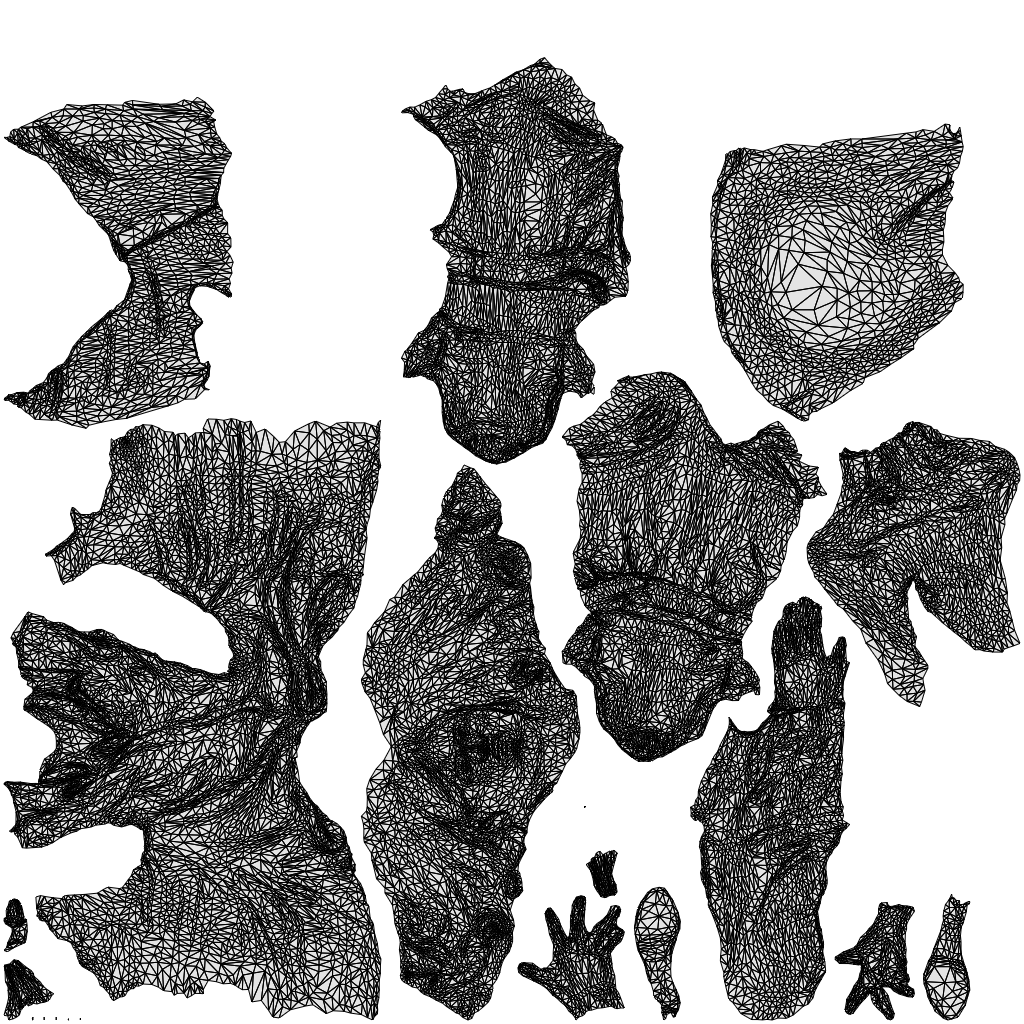 realistic 3D woman casual sitting, scanned archviz people for Blender and 3ds Max, wireframe top-down view
