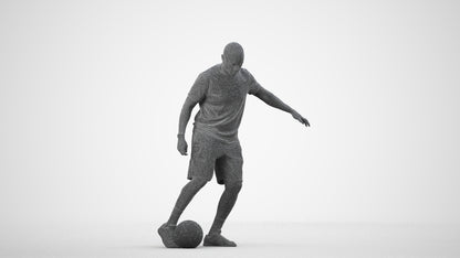 3D people model man sport, scanned human for 3ds Max rendering, wireframe side view