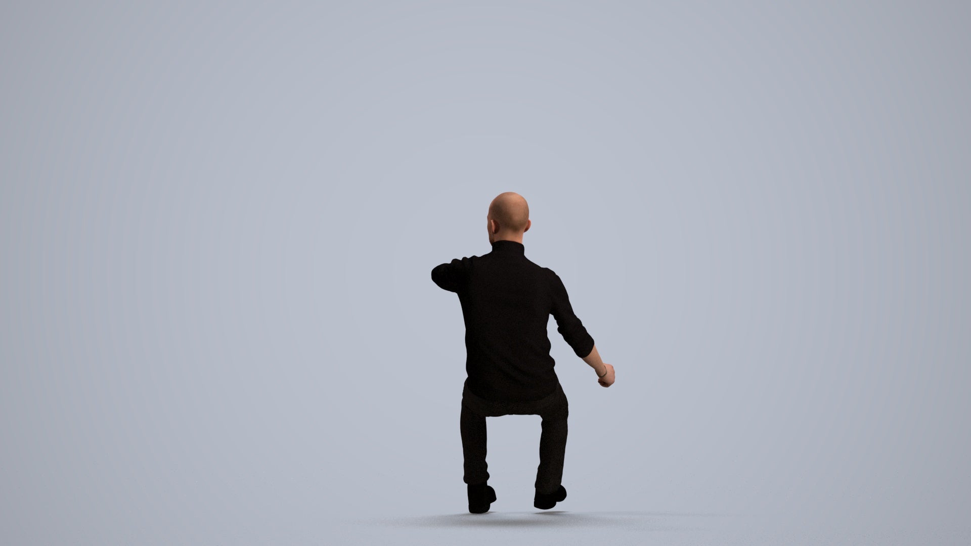 3D people model man casual driving, scanned human for 3ds Max rendering, front view render
