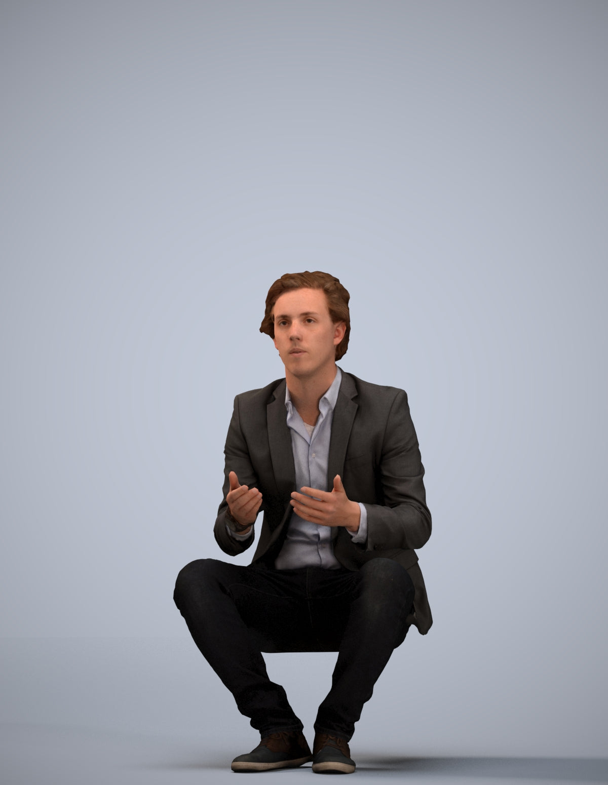 realistic 3D people man business, render-ready for V-Ray and Corona, FBX OBJ