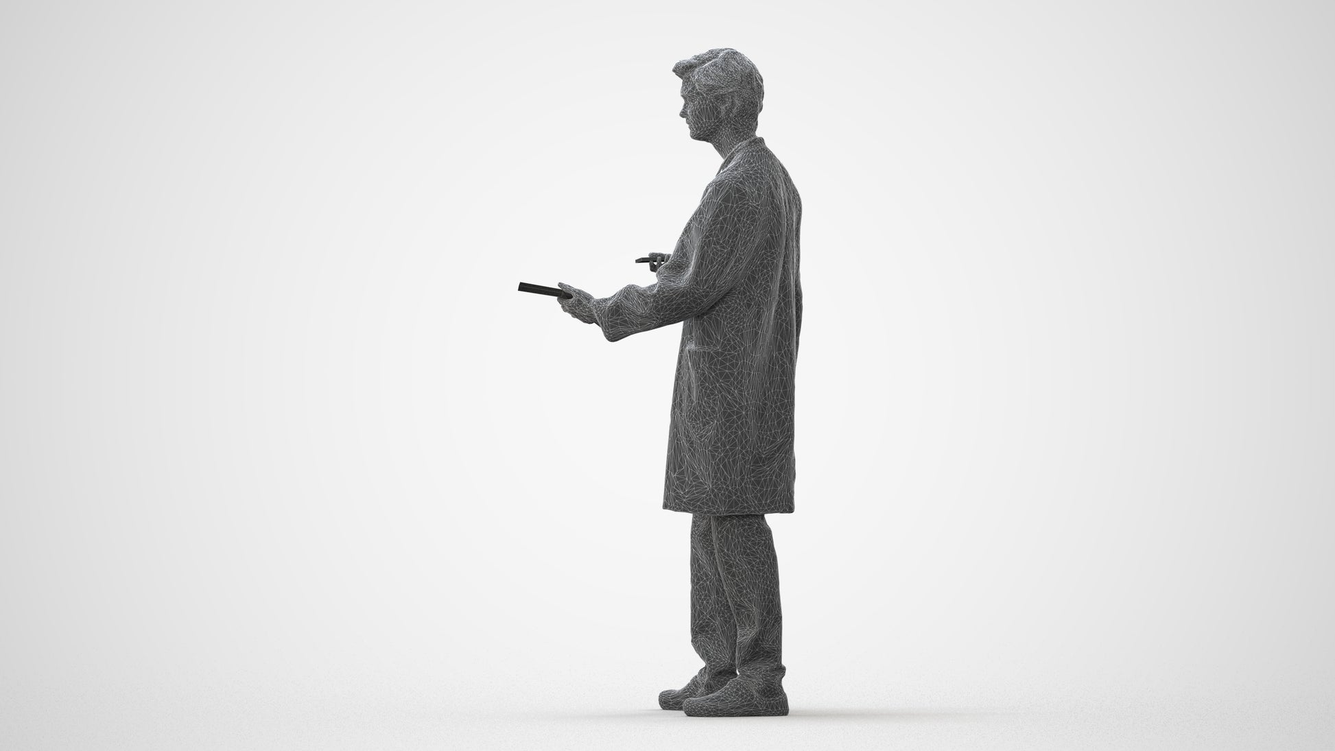 3D human model man medical, photogrammetry scanned person for archviz, square thumbnail