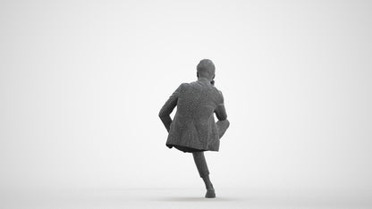 photogrammetry 3D man business, realistic human model archviz FBX, wireframe front view