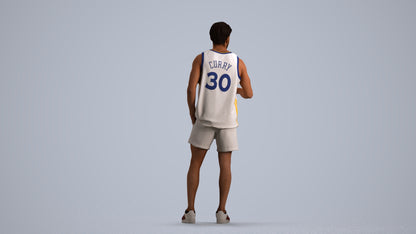 realistic 3D people man sport standing, render-ready for V-Ray and Corona, FBX OBJ, front view render