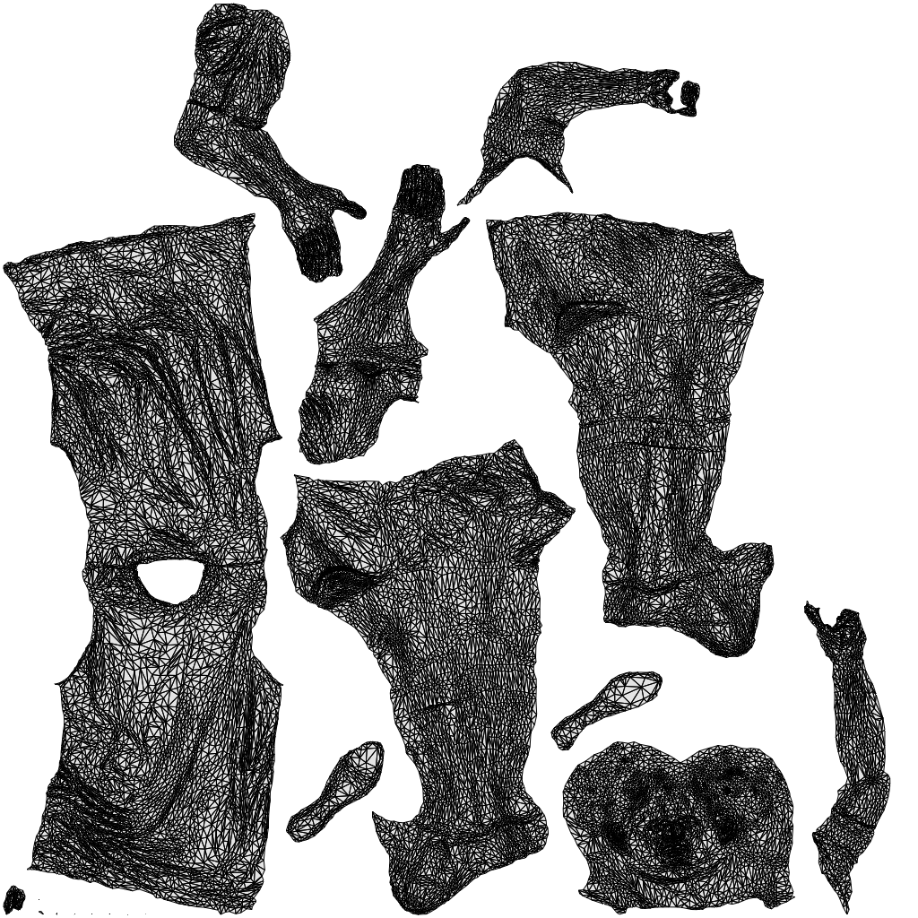 realistic 3D man sport, scanned archviz people for Blender and 3ds Max, wireframe top-down view